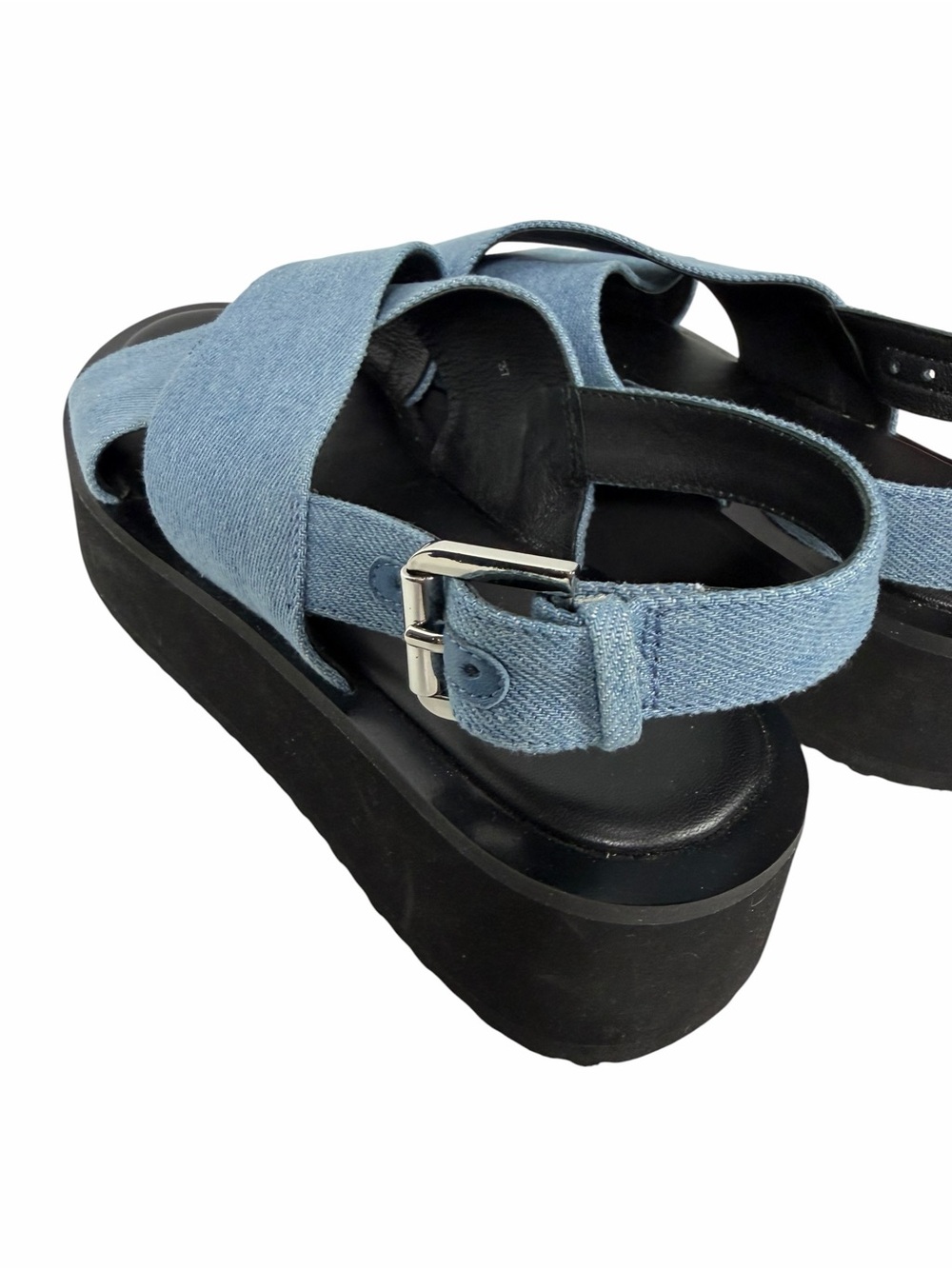 Anthropologie Maeve Platform Chrissy Sandal Blue Size 6-6.5(37) NWOB - Picture 8 of 13